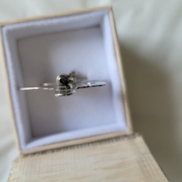 Sterling Cat Earring & Sterling Ballerina Cat Pin - Picture 14 of 14